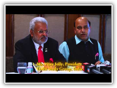 Delhi Study Group President Mr. Vijay Jolly Note of Thanks to Mr. Shalabh (Shalli) Kumar
